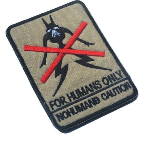 Custom District 9 Nine Movie patches Embroidered for human only tactical patches hook military biker for coat vest