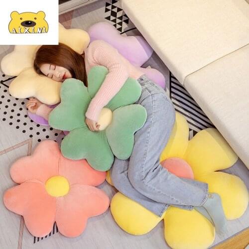 AIXINI Flower Pillow Sun Flower Cushion Sunflower Plush Pillow Kawaii Chair Stuffed Cat Pet Mat Home Bedroom Car Decor Present