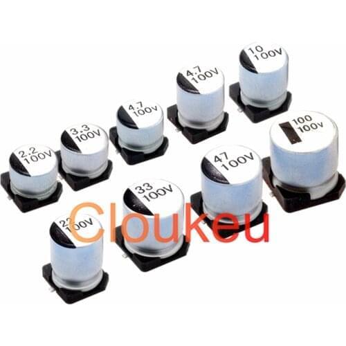 6.3*7.7mm SMD Aluminum Electrolytic capacitor 6.3V 10V 16V 25V 35V 50V 47uF 100uF 220uF 470uF