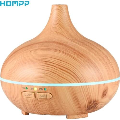 Aroma Diffuser Humidifier Oil Fragrances Ultrasonic Fragrance Humidifier Wood Grain LED Portable for Babies Kids House Yoga