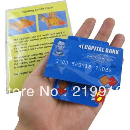 Free shipping 2 pcs/lot Floating Credit Card Magic Trick