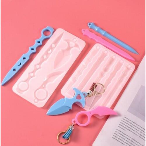 DIY Keychain Silicone Mould Crafts Decorations Pendant Making Tool Crystal Epoxy Resin Mold