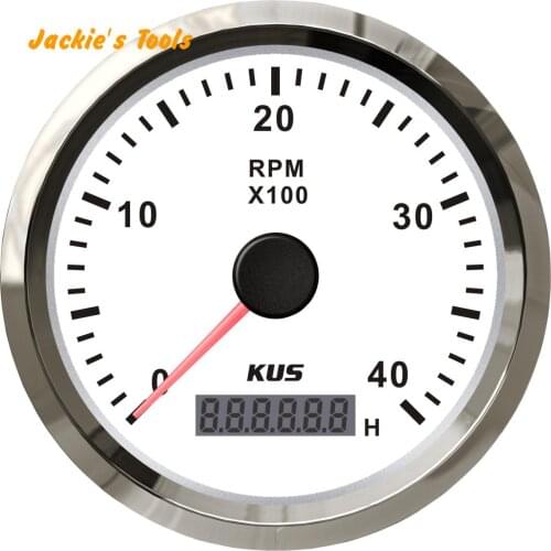 Control analog pannel 4000rpm hour speed meter lcd display VDO mechanical diesel digital engine tachometer gauge 12V 24V common