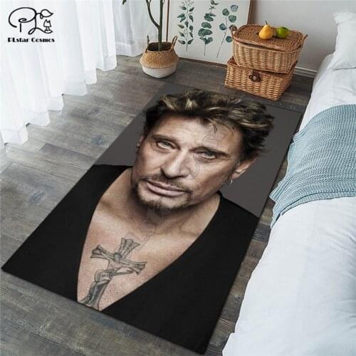 Johnny Hallyday carpet Square Anti-Skid Area Floor Mat 3D Rug Non-slip Mat Dining Room Living Room Soft Bedroom Carpet style-01