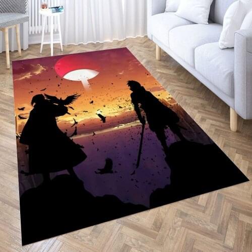 Itachi vs Sasuke Rugs Non-Slip Floor Mat Doormats Home Rug Carpet Bedroom Entrance Door Mat Kitchen Rugs Yoga Mat Doormat Decor