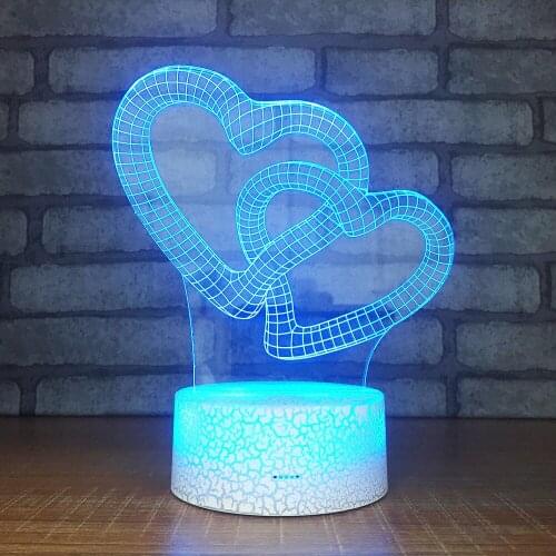 Creative Seven Color Acrylic Plate Touch Table Lamp Christmas decorations gift for baby room Lighting USB Desk Lamp