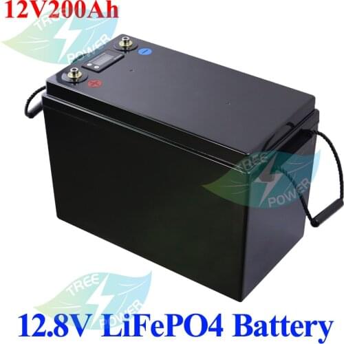 12V 200Ah LiFePO4 Battery BMS Lithium Power Batteries 3000 Cycles For 12.8V RV Campers Golf Cart Off-Road Off-grid Solar Wind