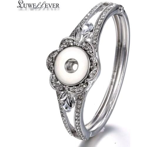 Fashion Interchangeable Bracelet Ginger Copper Bangle 115 18mm Snap Button Charms Bracelet&Bangles For Women Jewelry Gift