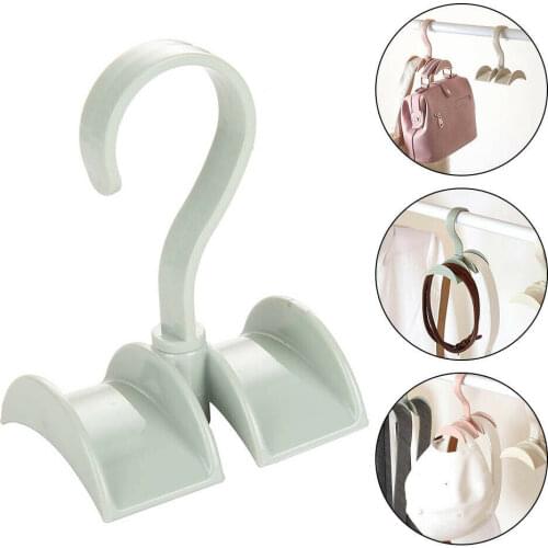 Hanging Closet Organizer Rod Hanger Handbag Storage Purse Rack Holder Hook Bags