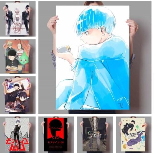 Anime Figure Mob Psycho 100 Poster Anime Posters Canvas Painting Wall Decor Retro Poster Wall Art Picture Room Decor Home Decor