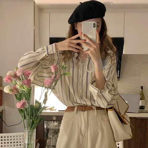 Женские рубашки в полоску PYGH China At AliExpress