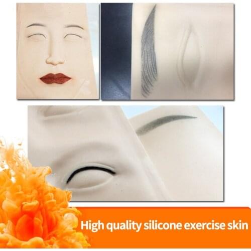 1 pcs Blank novice tattoo eyebrow lines lips sheepskin silicone practice skin