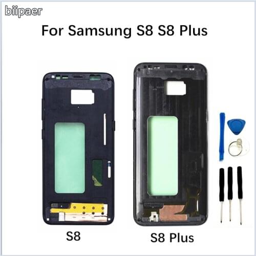 Middle Frame Metal Mid Plate Housing Bezel For Samsung Galaxy S8 G950 G950F Middle Frame Plate Bezel For Samsung S8 Plus G955F