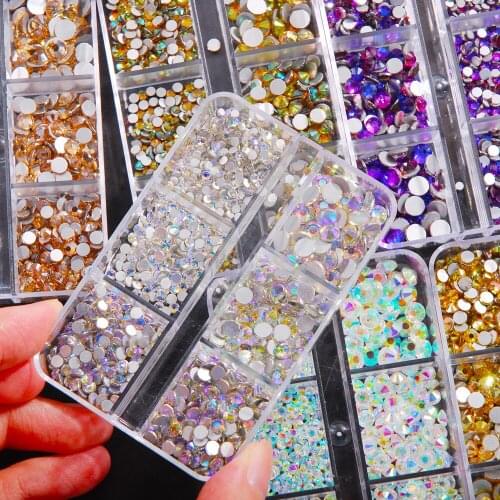 Multi-Size Rhinestone Set 2-5mm Glass Flatback Rhinestones Crystal Stone Costume Jewelry Design Decoration Strass Gem