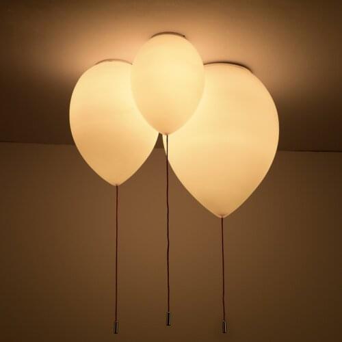 Kids Room Led Balloon Warm Romantic Childrens Room White Living Room Bedroom Restaurant Simple Chandelier Glass Chandelier