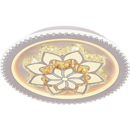 LED ceiling lights bedroom ceiling lamp simple modern romantic round crystal living room square room lamp remote control light