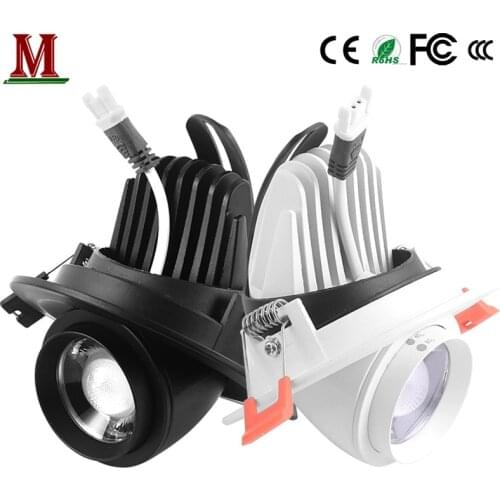 LED adjustable focus 15 degrees -60 degrees embedded cob spotlight 5w7w10w15w AC85-265v
