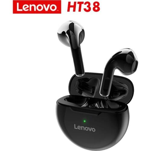 Lenovo HT38 True Wireless Earphone Bluetooth 5.0 In-ear TWS Earbuds HiFi Sound Touch Control Headset with Mic Sports Headphones