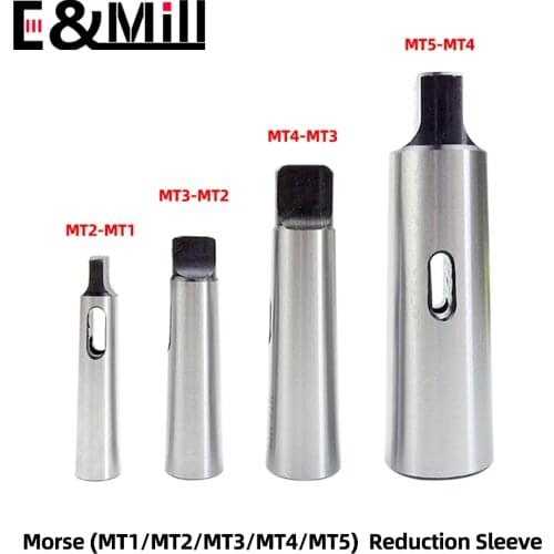 Reducer Sleeve MT1 MT2 MT3 MT4 MT5 MT6 Flat Tail Morse Drill Sleeve Tapered Shank Drill Middle Sleeve Milling Lathe Morse Sleeve