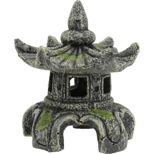 1Pc Decorative Pavilion Aquarium Adornment Shrimp House Decor Simulated Pavilion Model for Decor Fish Shrimp