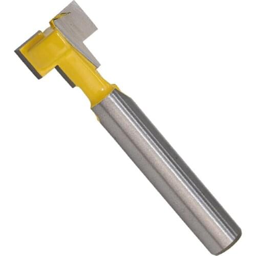 1pc Milling Cutter Woodworking Tool 1/4 Inch Shank Carbide T Slot Lock Hole Cutter Router Bit Wood Tool 1/2inch Diameter