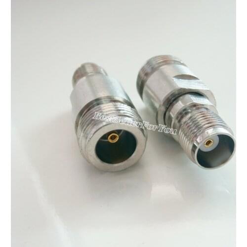 10Pcs RF adapter N female jack to RP-TNC female jack straight coax connector NEW