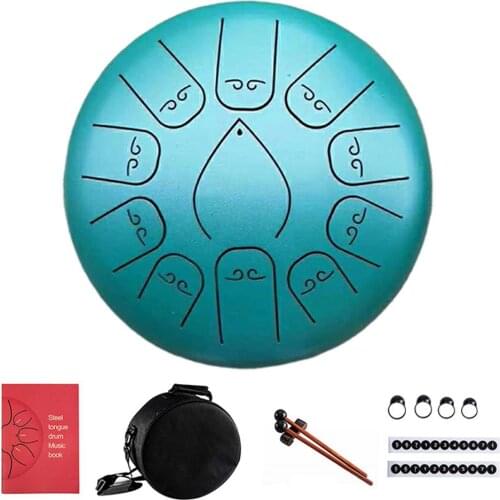 11 Notes 12 Inch Tongue Drum Steel Lotus Tongue Empty Spirit Drum Empty Drum Handpan Instrument With Drum For Music Therapists