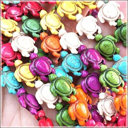 22pcs new trurquois turtle shapes for powerful bracelets making accessories size 15x18mm classic jewelry beads parts findings