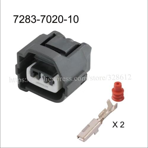 7283-7020-10 car wire female cable Waterproof sheath 2 pin connector automotive Plug socket include terminal and seal DJ7025E