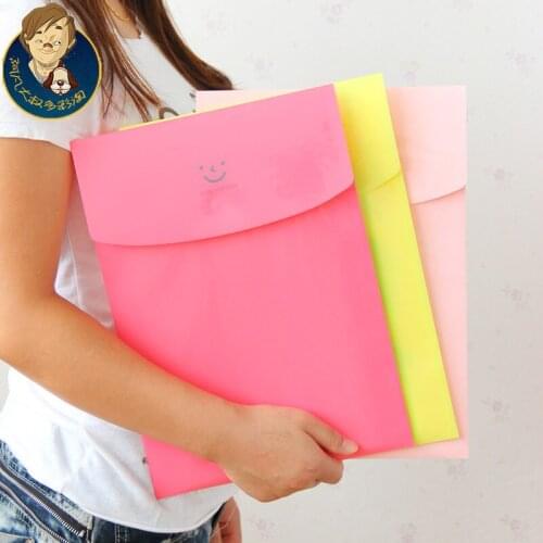 Free shipping stationery box cute a4 transparent file folder bag paper bags supplies File Folder