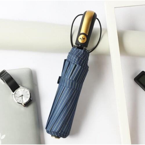 Dark Blue Large Folding Rain Umbrella Business Men Automatic Umbrellas Women Paraguas Mujer Windproof Male Parapluie