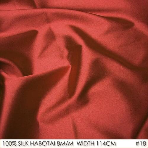 CISULI SILK HABOTAI 114cm width 8mm/100% Silk Satin Fabric Lining Accessories Fabric Handmade Flower Fabric Firebrick NO 18