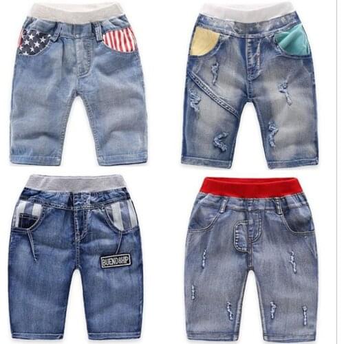 Children Summer Clothing 100-140cm Age Kids Jeans Shorts Boys Denim Short Pants