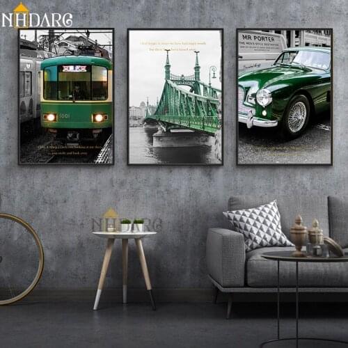 Photography Scenery Art Canvas Dark Green Poster Wall Painting Print Decoration Picture Living Room Scandinavian Home Decor