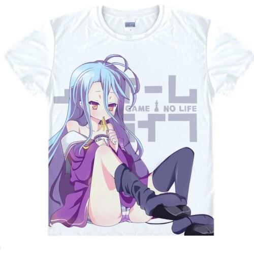 No Game No Life T-shirts kawaii Japanese Anime t shirt Manga Shirt Cute Cartoon Sora Shiro Cosplay shirts 40997062138 tee 435
