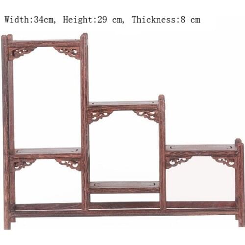 Exquisite Chinese Decoratable Classical Handmade Wenge Wooden Display Stand Shelf No.6
