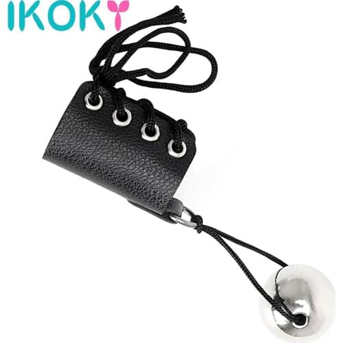 IKOKY Penis Enlarger Stretcher Exercise Sex Toys for Men Male Cock Ring Erotic Toys with Heavy Metal Ball Penis Growth by Weight