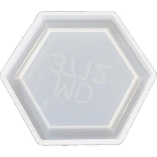 N0HE Round Hexagonal Dish Resin Mold Silicone Jewelry Tray oap Dish Candle Hold Molds
