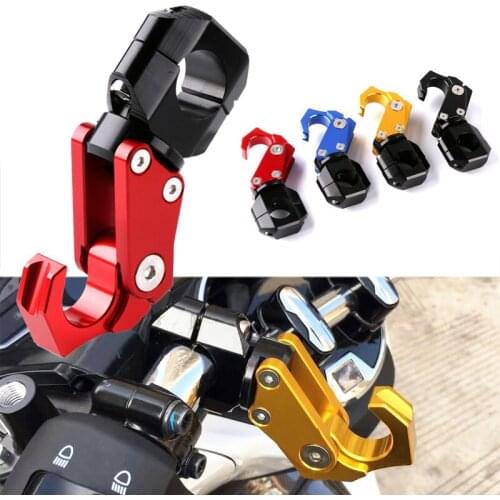 Motorcycle Hook Aluminum Alloy Electric Bike Hook With 22mm Universal Crossbar Base Helmet Holder Hook Luggage Storage
