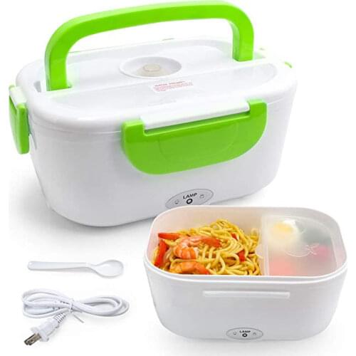 Electric Heated Lunch Box Portable 110V 220V Bento Boxes Food Heater Rice Cooker Container Warmer Dinnerware Set for Home Office