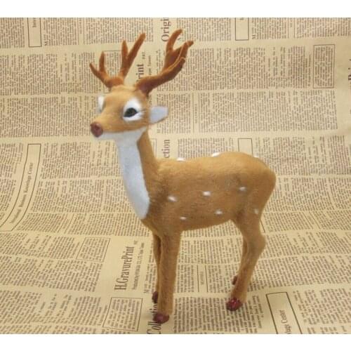 Cute simulation deer toy polyethylene & fur deer model gift about 17x20cm148