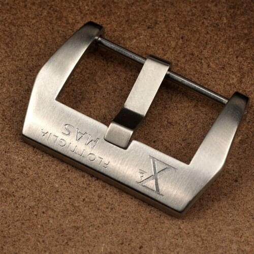 316L Stainless Steel 22mm 24mm 26mm Mate Brushed X-Men Leather Strap Rubber Watch band Buckle FOR Panerai Pilot Watch