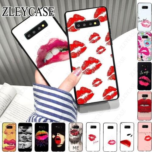 Graffiti Girl Lips Pattern Soft Phone Case For samsung galaxy s10plus s10e s10lite s9 s8plus s20 plus s7 s6edge s20ultra case