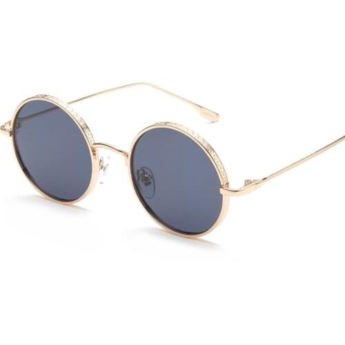 Metal Round Womens Sunglasses Trendy Fashion All-match Glasses Prince Mirror Street Men Spectacles