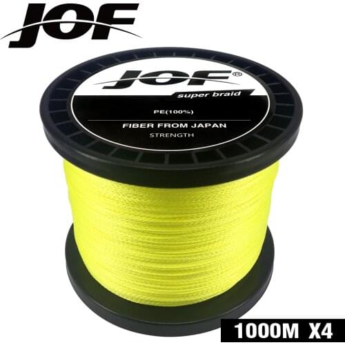 JOF Fishing 4 Strands 100M 150M 300M 500M 1000M PE Braided Fishing Line Saltwater Weave Carp Fishing Cord Pesca Wire
