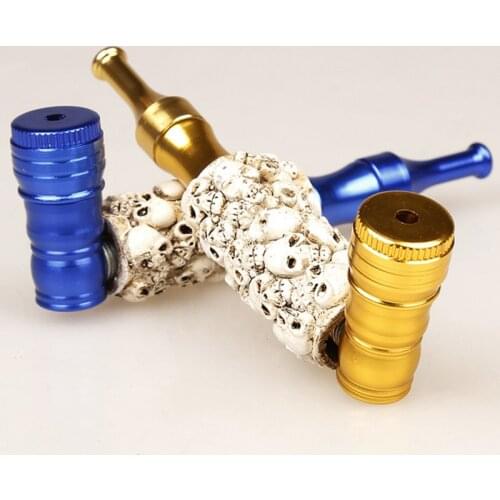 Portable Pipe Fashion Creative Smoking Resin Pipes Herb Tobacco Pipes Detachable Gifts Narguile Grinder Smoke