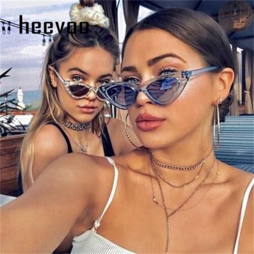 Retro Cateye Sunglasses Women Small Cat Eye Sun Glasses Brand Designer Colorful Ladies Eyewear For Female Oculos De Sol