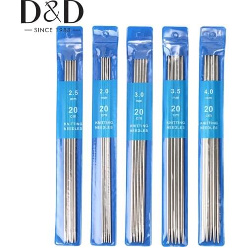 25pcs Stainless Steel Straight knitting needles Double Pointed Crochet Hooks Knitting Needles Set DIY knitting Tools