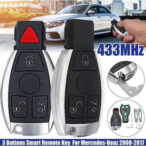 Smart Remote Key For Mercedes Ben Year 2000+ Supports Original NEC and BGA 315MHz Or 433.MHz 3 Buttons