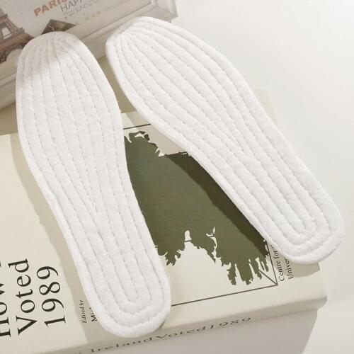 Thickened warm wool imitation double-sided fine wool insoles unisex and comfortable insoles